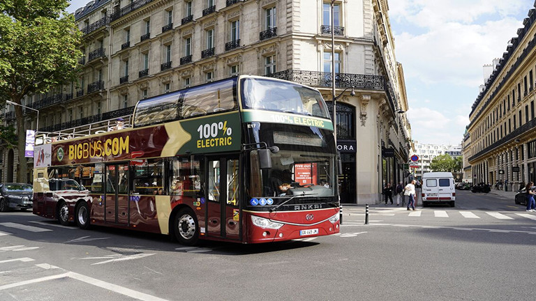 ônibus turístico elétrico puro de dois andares