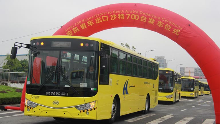 700 unidades de ônibus Ankai chegarão à Arábia Saudita para operação