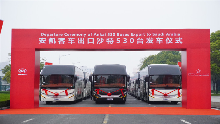 530 unidades de ônibus Ankai ingressam na rede de transporte público na Arábia Saudita